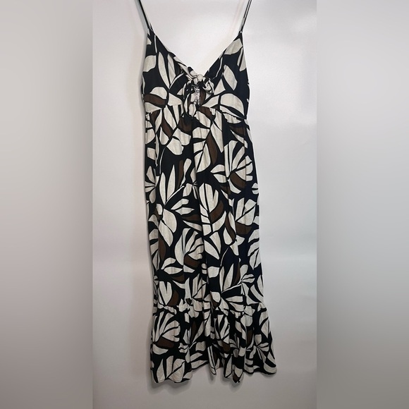 Tabitha Brown for Target Botanical Print Sleeveless Tie-Front Midi Dress-Medium - Picture 4 of 4